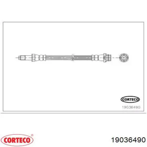 Шланг тормозной передний 19036490 Corteco