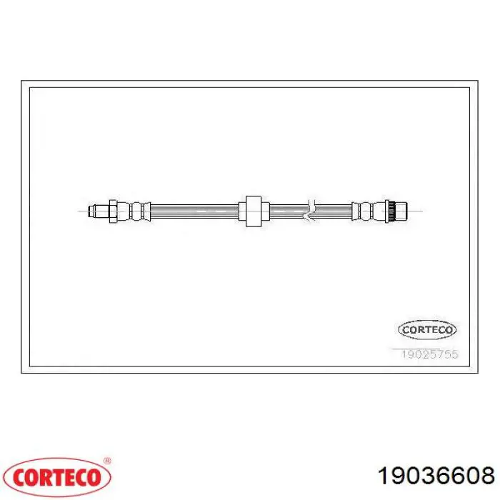 Купить 19036608 Corteco Шланг тормозной передний