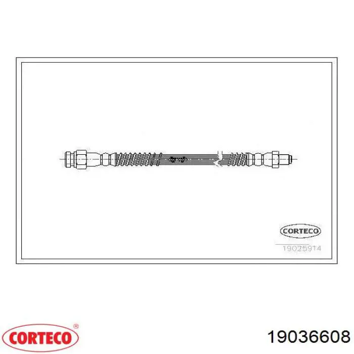 Шланг тормозной передний 19036608 Corteco