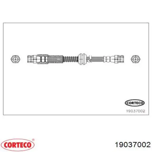 Задний тормозной шланг 19037002 Corteco