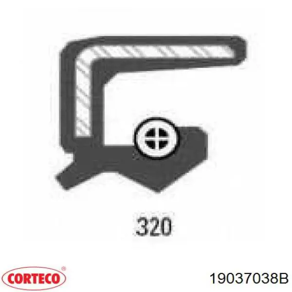Сальник распредвала двигателя задний 19037038B Corteco