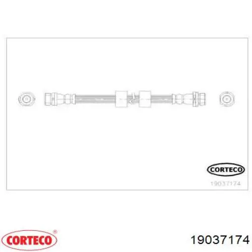 Задний тормозной шланг 19037174 Corteco