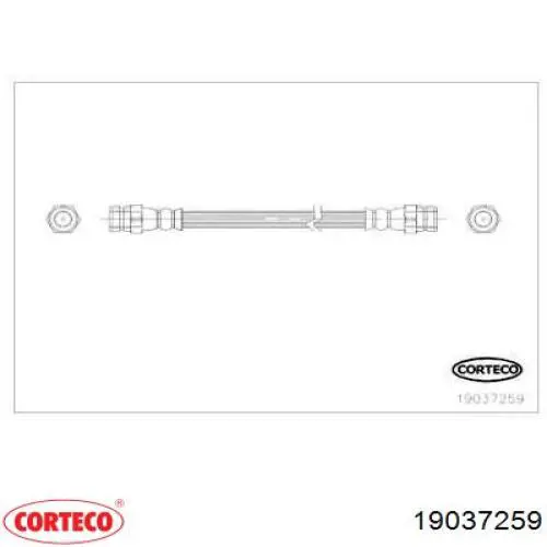 Задний тормозной шланг 19037259 Corteco