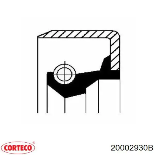 20002930B Corteco сальник передней ступицы внутренний
