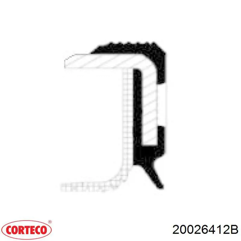 Сальник коленвала передний Corteco 20026412B