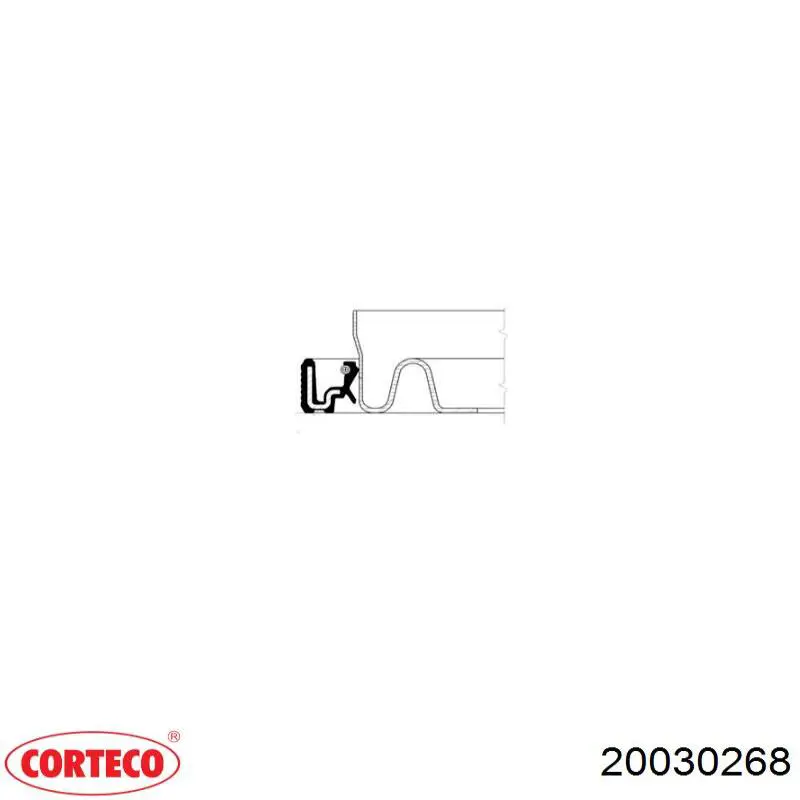 Сальник коленвала 20030268 Corteco