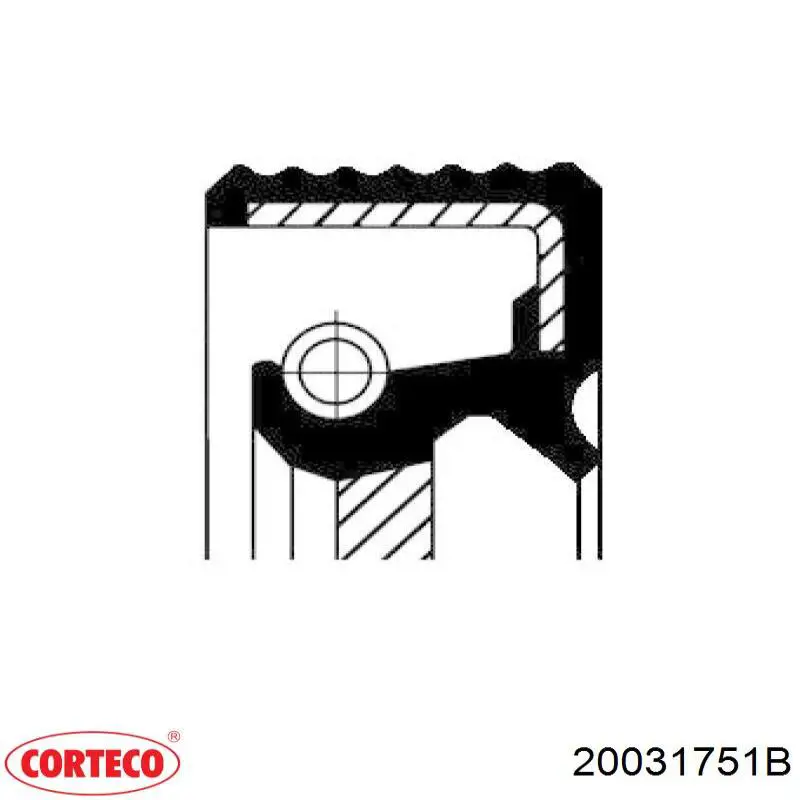 Сальник коленвала задний 20031751B Corteco