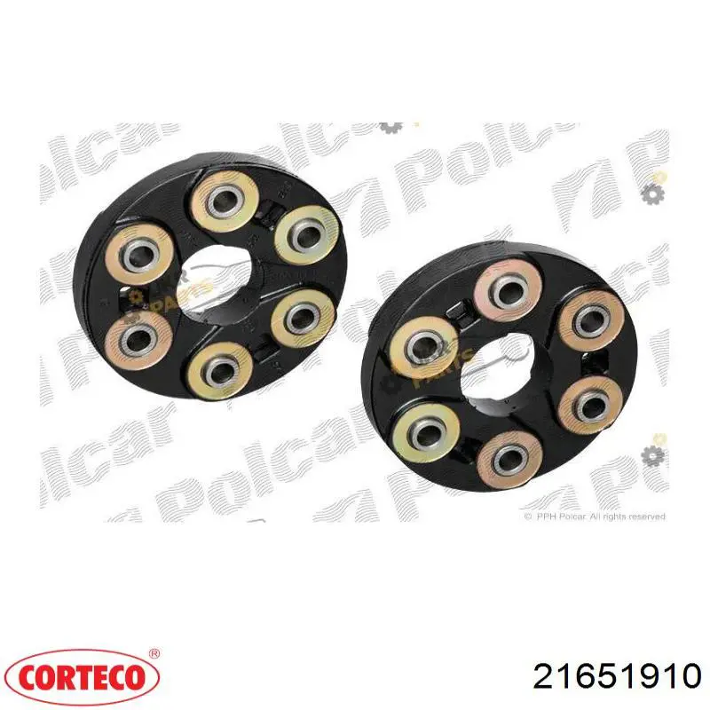 21651910 Corteco Муфта кардана эластичная, передняя