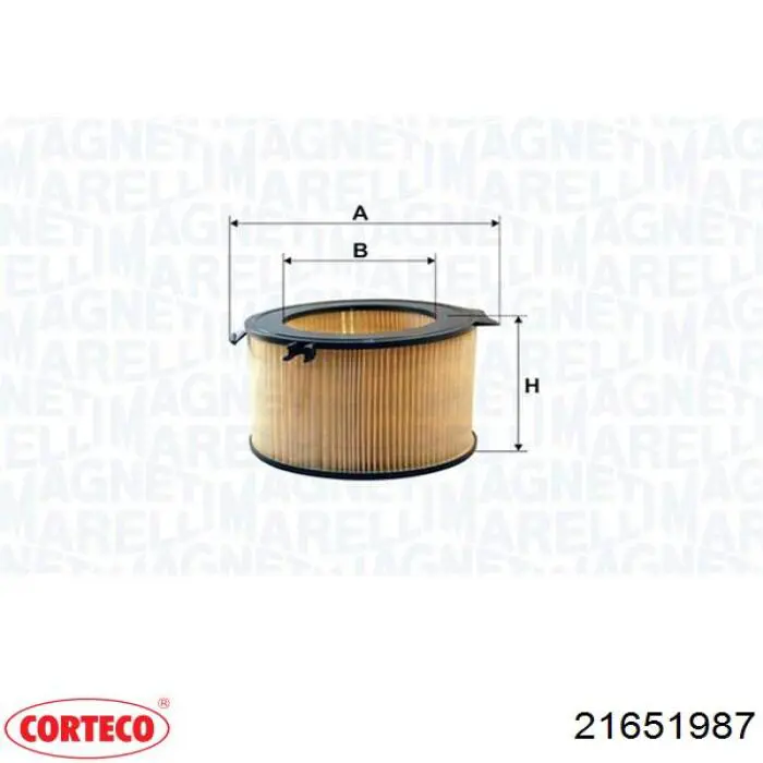 Купить 21651987 Corteco Фильтр салона угольный