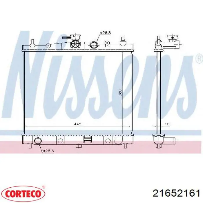 Подушка коробки передач 21652161 Corteco