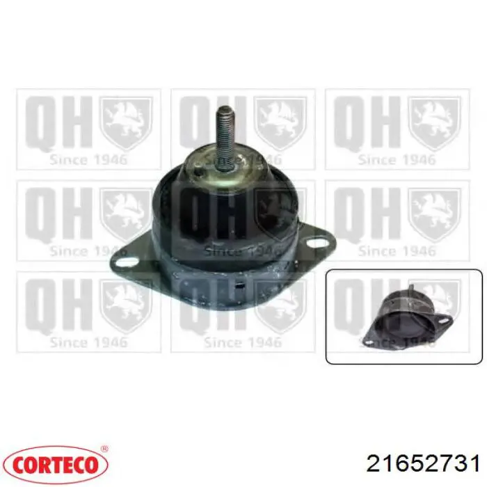 21652731 Corteco Правая подушка двигателя