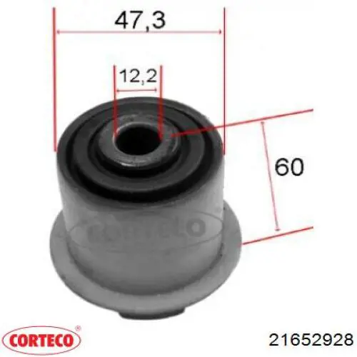 Сайлентблок переднего нижнего рычага 21652928 Corteco