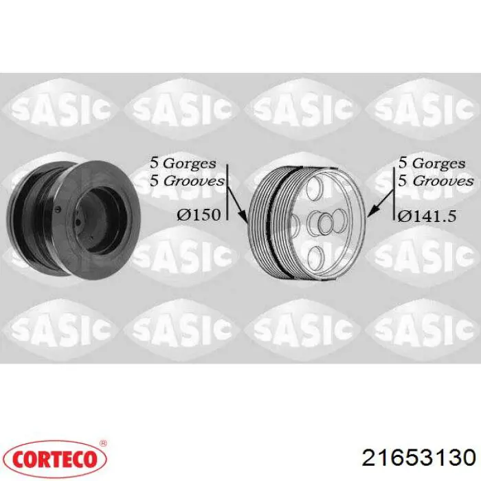 Шкив коленвала (демпфер) Corteco 21653130 цена, от 162.01 USD
