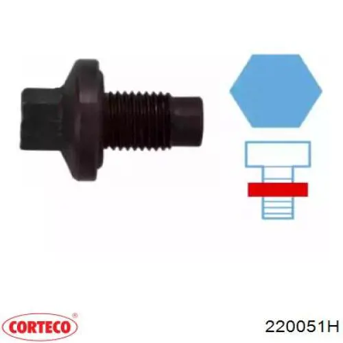 Пробка поддона двигателя 220051H Corteco