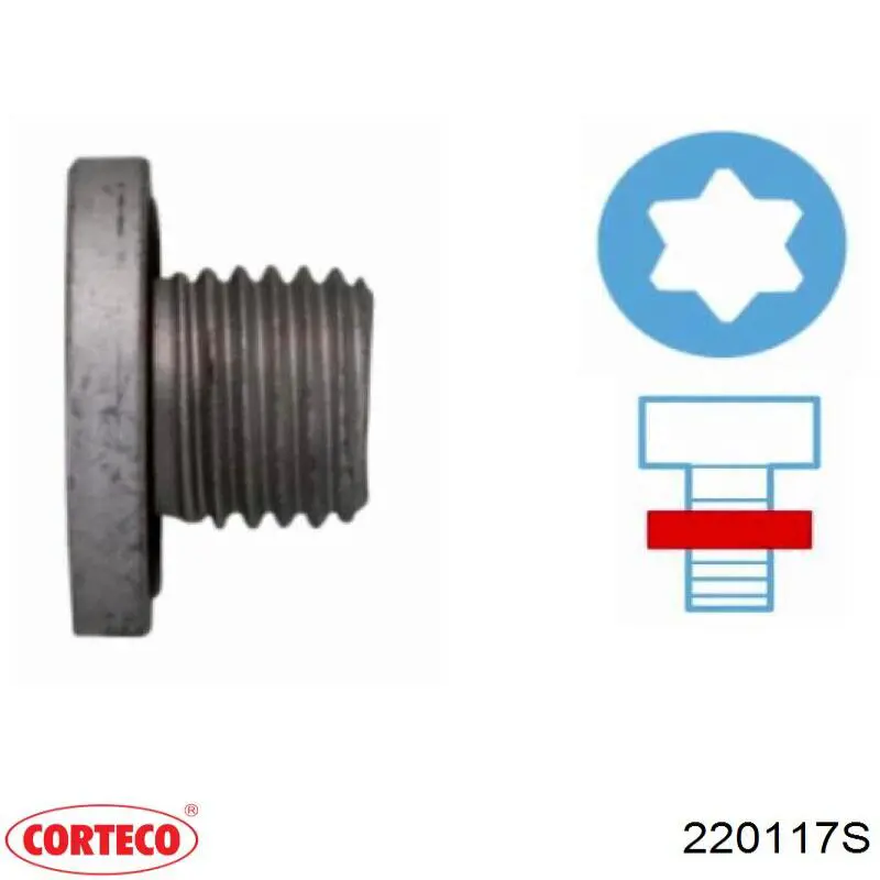 Пробка поддона двигателя 220117S Corteco