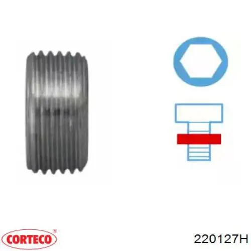 Пробка поддона двигателя 220127H Corteco