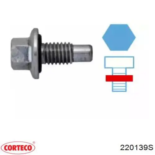 Пробка піддона двигуна 220139S Corteco