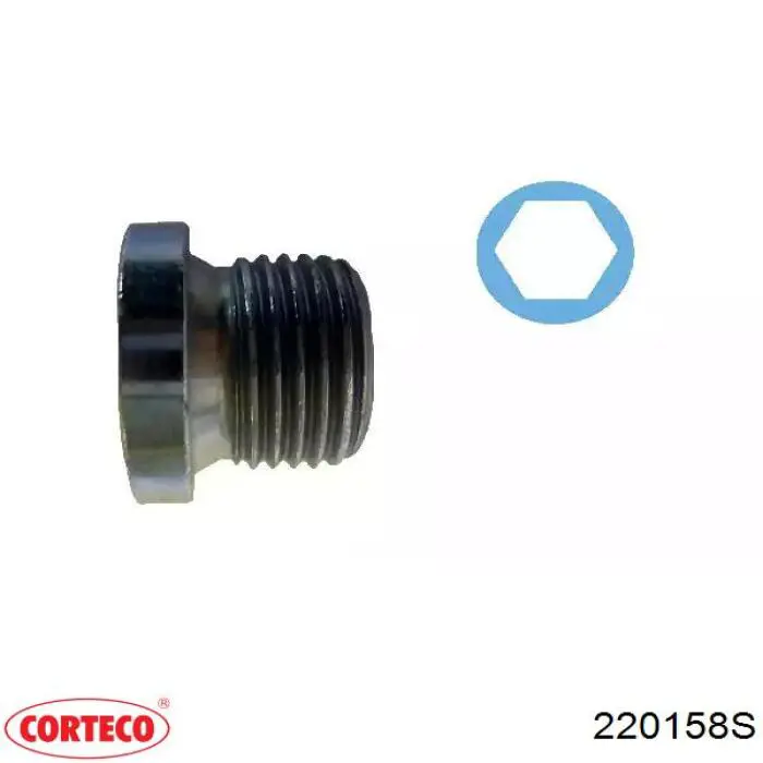 Пробка поддона двигателя 220158S Corteco