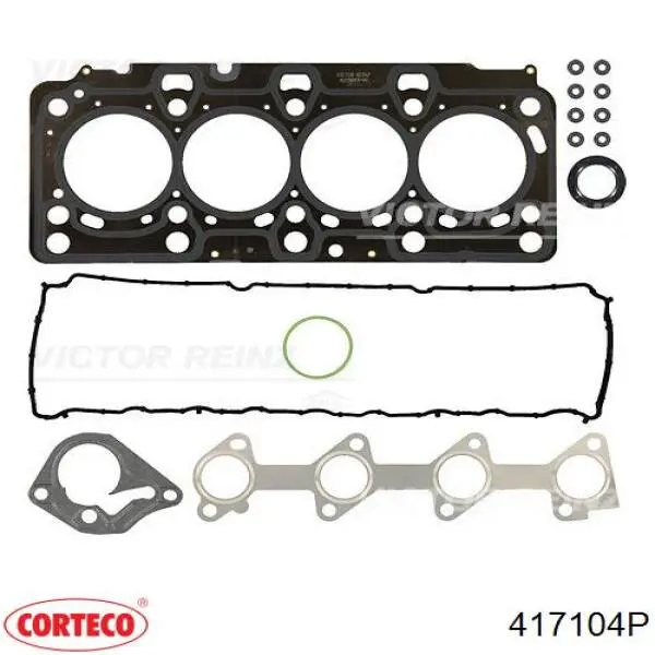 Верхний комплект прокладок двигателя Corteco 417104P цена, от 43.65 USD