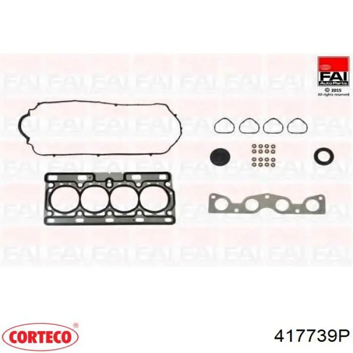 Комплект прокладок двигуна, верхній 417739P Corteco