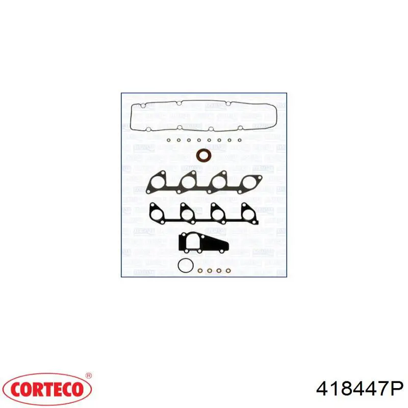 Купить 418447P Corteco Верхний комплект прокладок двигателя