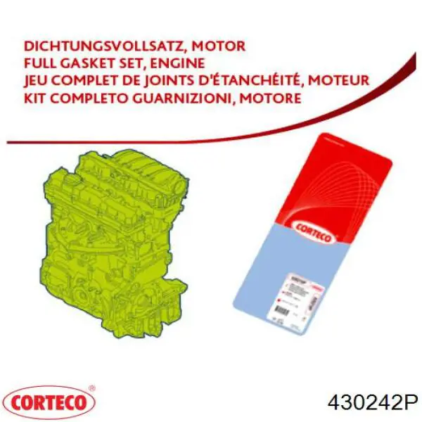 430242P Corteco kit de vedantes de motor completo