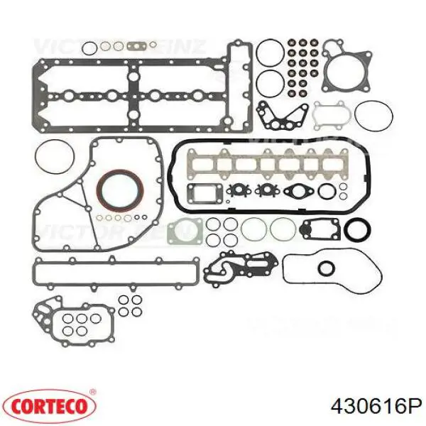 430616P Corteco комплект прокладок двигателя нижний
