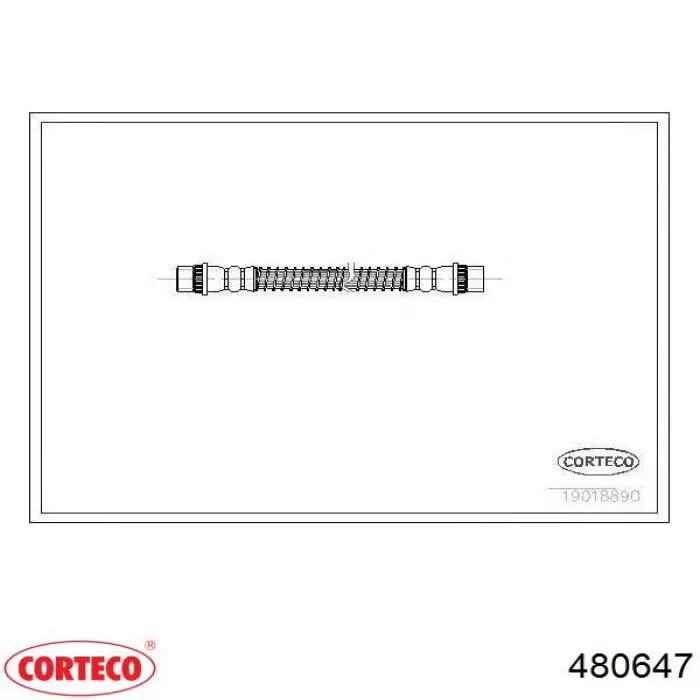 Задний тормозной шланг 480647 Corteco