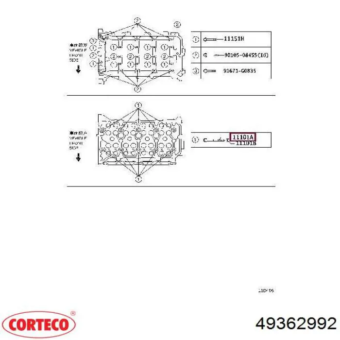 Болт головки блока цилиндров, ГБЦ Corteco 49362992 цена, от 7.92 USD