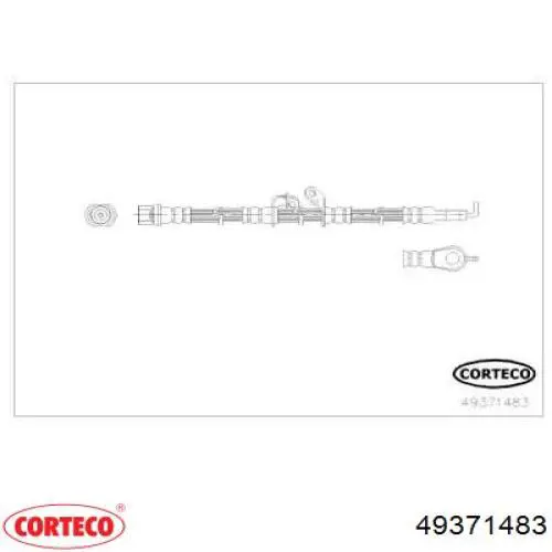 Шланг тормозной передний правый 49371483 Corteco