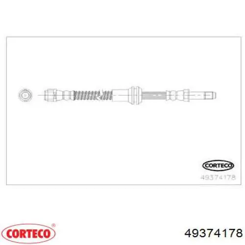 Шланг тормозной передний 49374178 Corteco