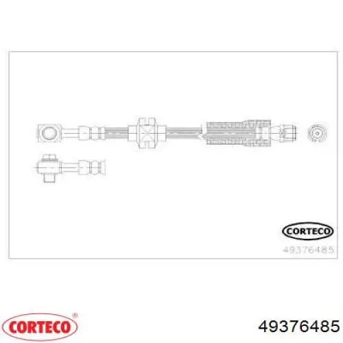 Шланг тормозной передний 49376485 Corteco