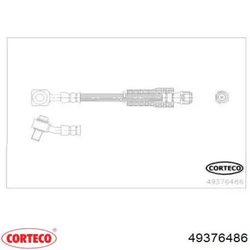 Задний тормозной шланг 49376486 Corteco