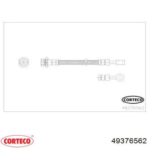 Задний тормозной шланг 49376562 Corteco