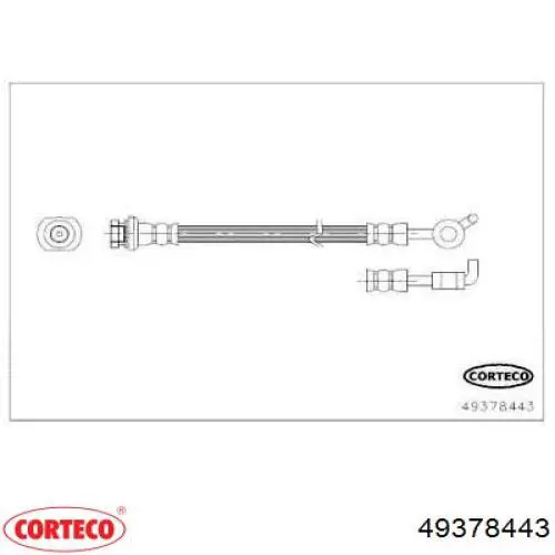 49378443 Corteco mangueira do freio traseira esquerda