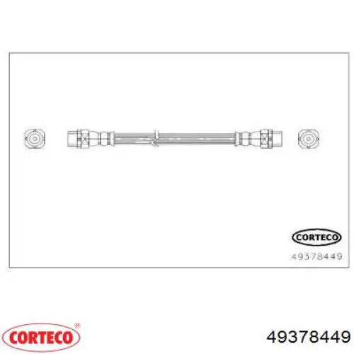 49378449 Corteco mangueira do freio traseira esquerda