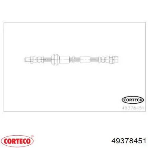 Шланг тормозной передний 49378451 Corteco