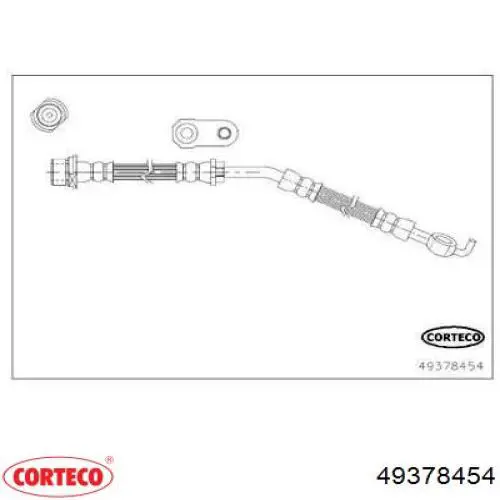 Шланг тормозной передний правый 49378454 Corteco