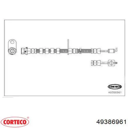 Шланг тормозной передний левый 49386961 Corteco