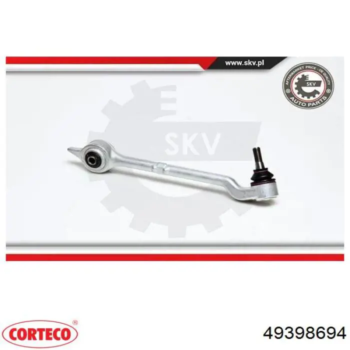 Левый рычаг передней нижней подвески Corteco 49398694 цена, от 45.98 USD
