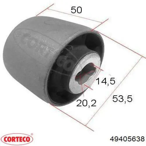 Сайлентблок переднего нижнего рычага 49405638 Corteco