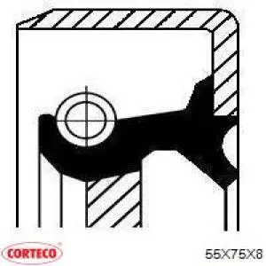 55X75X8 Corteco Сальник АКПП/КПП входного/первичного вала