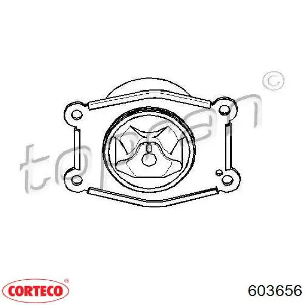 Левая подушка двигателя 603656 Corteco