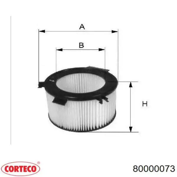 Фильтр салона 80000073 Corteco