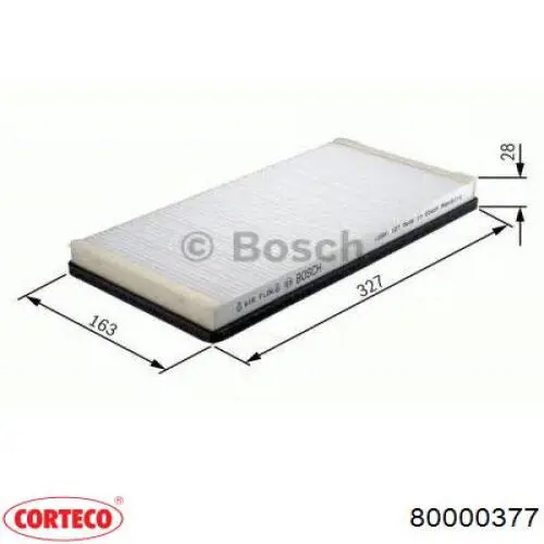 Воздушный фильтр салона Corteco 80000377
