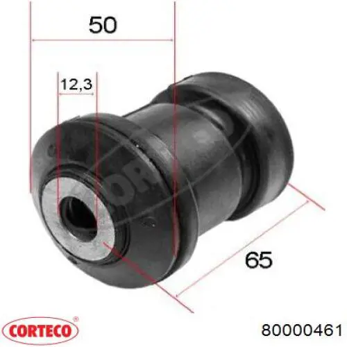Сайлентблок переднего нижнего рычага 80000461 Corteco