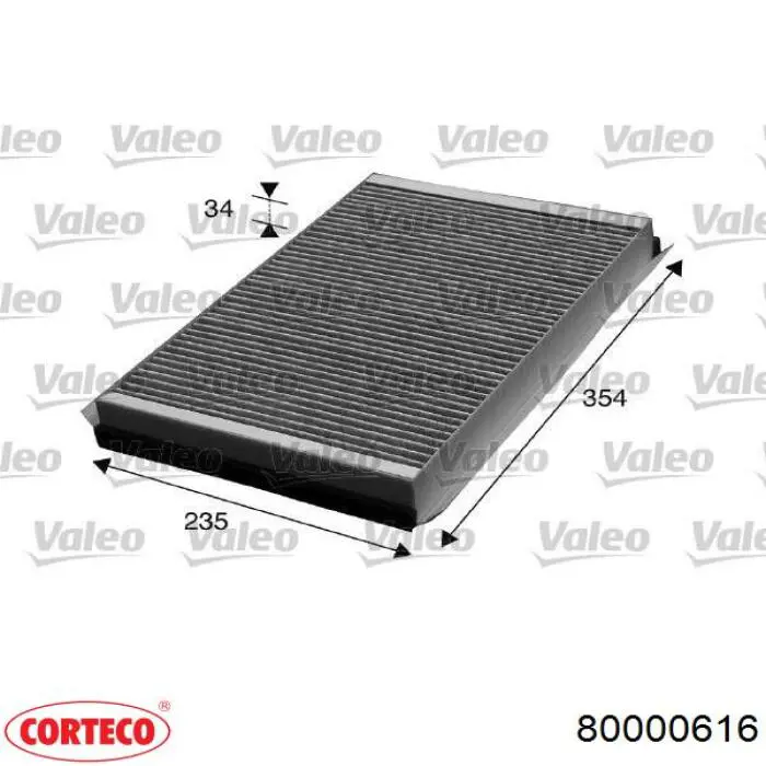 80000616 Corteco фильтр салона