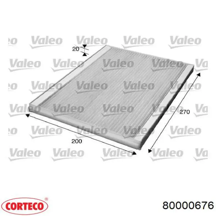 Фильтр воздушный отопителя Corteco 80000676 цена, от 5.33 USD