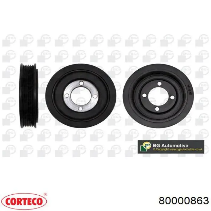 80000863 Corteco Шкив коленчатого вала
