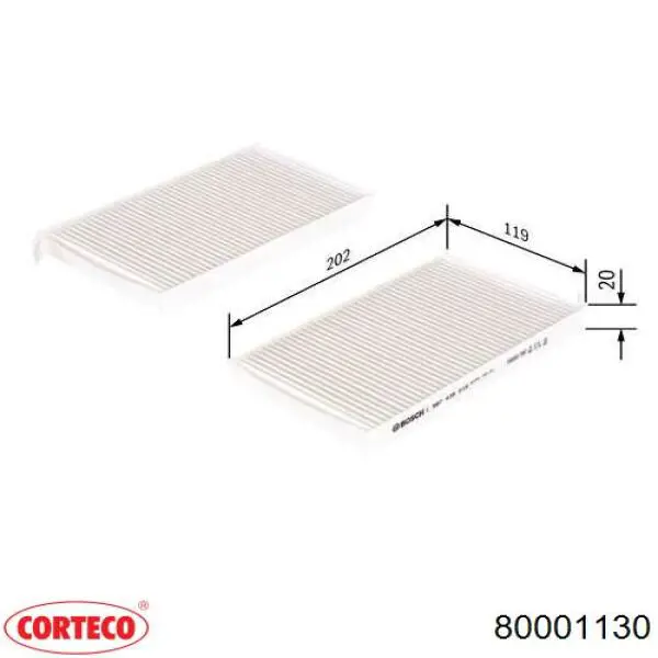Фильтр салона 80001130 Corteco